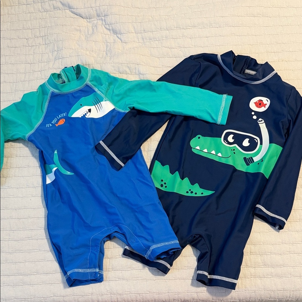 Shark and Crocodile Sunsuit Bundle